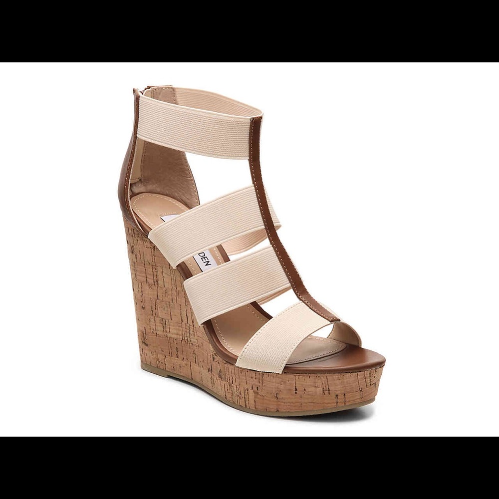 Steve Madden Selinah Ivory Fab Wedges 8.5
